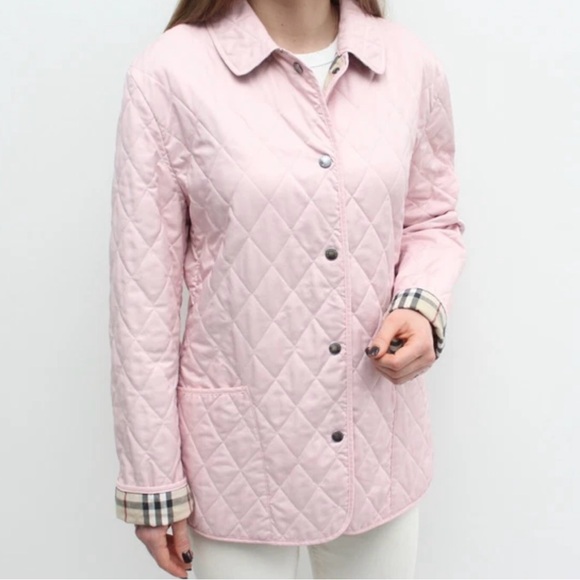 Burberry Pink Quilted Utility Jacket - Picture 1 of 8